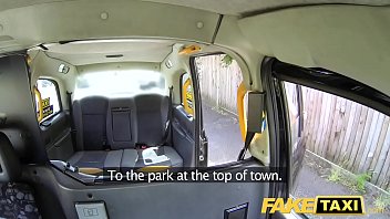 Preview 1 of Mild Cream Pie Eating - Fake Taxi Soaking wet creampie for hot brunette on first date in taxi cab