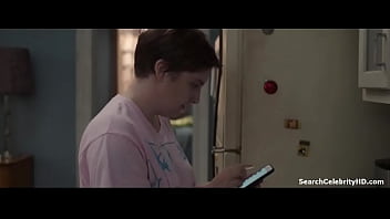 Preview 2 of Xnxx Teen Girl Faking - Lena Dunham bottomless in Girls