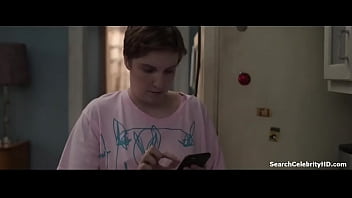 Preview 3 of Xnxx Teen Girl Faking - Lena Dunham bottomless in Girls