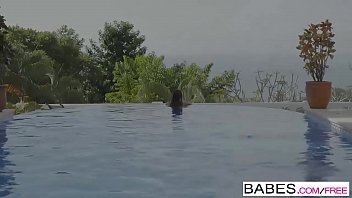 Preview 1 of Duble Boys 1 Girl - Babes - Elegant Anal - Fun Pool starring Joel and Martina Gold clip
