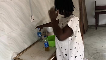 Preview 2 of French Kissing Dog - KITCHEN FREESTYLE SEX WITH THE SEXY HOUSE MAID