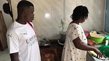 Preview 3 of French Kissing Dog - KITCHEN FREESTYLE SEX WITH THE SEXY HOUSE MAID