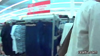 Preview 1 of Porn Cadeau - Striking czech chick gets teased in the mall and shagged in pov