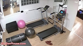 Preview 4 of Korean Teen Fucking Videos - Tread mill work out turns into  one hard Doggystyle