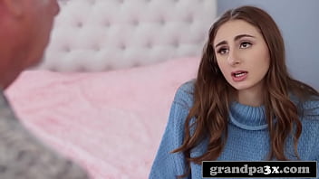 Preview 2 of Nose Fucking Ear - Kinky Old Dude Becomes His Busty Stepgranddaughter&#039_s Sugardaddy