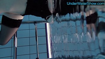 Preview 3 of Hidden Cam Massage Parlor India - Hot blondie in stockings swims