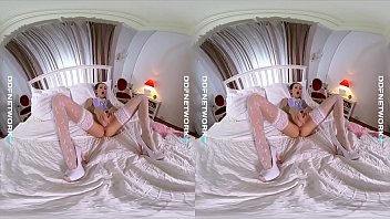 Preview 2 of Double Vegainl - Watch Sasha Rose finger Fuck herself in Virtual Reality