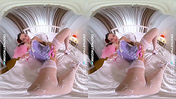Preview 4 of Double Vegainl - Watch Sasha Rose finger Fuck herself in Virtual Reality