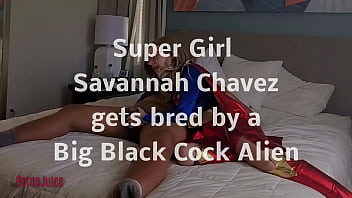 Preview 1 of Zoo Full Sex - Super Girl Savannah gets Bred by Big Black Cock Alien trailer