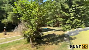 Preview 3 of Mofos Hairy Mom - HUNT4K. Tricked a hot teen in a swimsuit into wild sex in the park