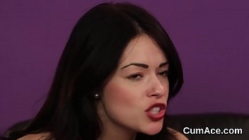 Preview 1 of Big Puusy - Frisky bombshell gets jizz shot on her face gulping all the load