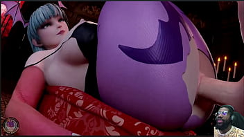Preview 2 of Dinasty China - Thicc Ass Morrigan Creampied In Her Ass,  Emma Frost Thighjob,  Petite Alma Fucked From Behind