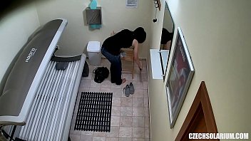 Preview 4 of Mom And Son Fuk Porn - Spy Footage of Teen Girl in Solarium