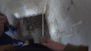 Preview 2 of Xxx Njj - pissing together in the parking garage with my best friend