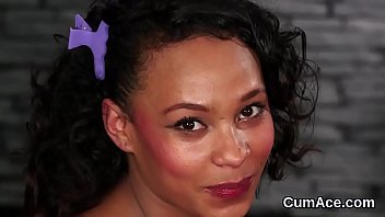 Preview 4 of Schoolgirl Nuns - Horny honey gets cum load on her face gulping all the cream