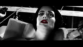 Preview 3 of Two Oldman - Eva Green Nude in Bathtub - Sin City - A Dame to k. For