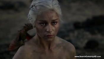 Preview 2 of Cat Slave Pervert - Emilia Clarke Fully Nude in Game of Thrones