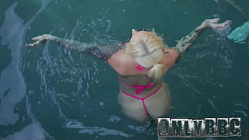 Preview 1 of Angrej - Tatted Blonde Kitty Quinn Oiled and Fucked by BBC in Miami Sun