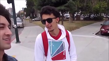 Preview 1 of Two Studens Fuck - Kissing random babes in public
