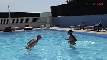 Preview 2 of Facial Back In - Cuckold: cum in the pool