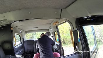 Preview 1 of Xxx Com Ss Six - Hottie in pink fishnets anal fucks in cab