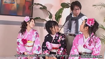 Preview 2 of Japanaise Married Woboydy - Teaching them Asian bitches how to suck some hard cock