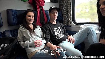 Preview 2 of Orsay Anal - Foursome Sex in Public TRAIN