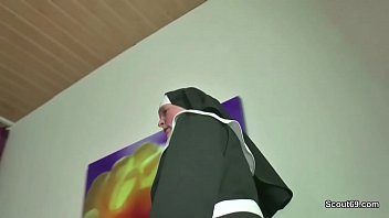 Preview 1 of Family Xvxx - German MILF Nun Fuck With Stranger Old Man