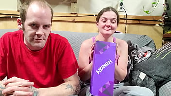 Preview 1 of Mom Son Saxe - Couples toy review of 9.5 hismith ejaculating dildo