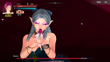 Preview 2 of Japanese Nurse Orgy - Airi being licked by giant lady in Guilty hell 2 hentai game video