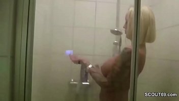 Preview 1 of 4fit Hight Girls - He Caught German Mom of Friend in Shower and Seduce to Fuck