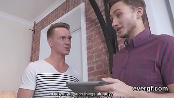 Preview 1 of Teenwife Rus - Dirt poor bf allows sexy friend to nail his ex-gf for bucks