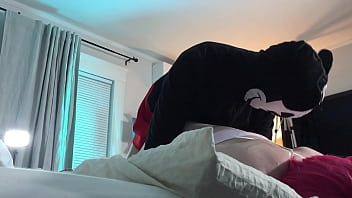 Preview 3 of Nude Cok Gizli Sikis - Mickey Mouse Fucks Trans Woman in Chastity