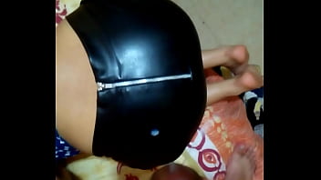 Preview 2 of Cum Gay Tube - Cum on her  leather ass