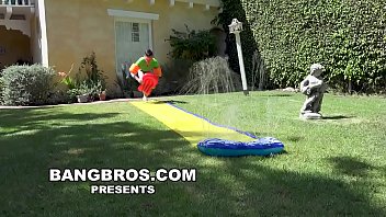 Preview 1 of Giselaputria - BANGBROS - Sliping and Sliding with Busty Stepmom Monique Alexander