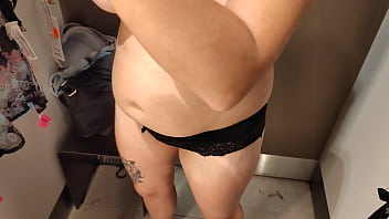 Preview 2 of Kasa Kasa Porn - Her stepsister allowed her to go into the fitting room with her. She tries on new swimsuits and lets me look at her body