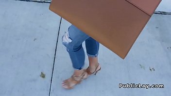 Preview 1 of Young Teen Hairy Porn - Dude grabs blondes ass for twenty bucks