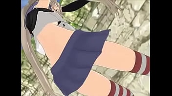 Preview 2 of Wife Flashing On Bus - Shimakaze Hentai MMD Naked