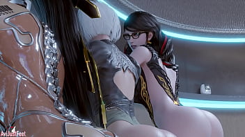 Preview 1 of Father Sex Baby - Stellar Blade Tickling 2B and Bayonetta