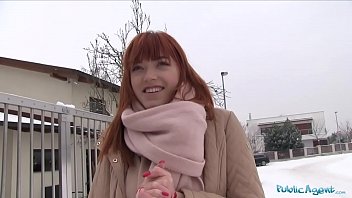 Preview 2 of Euro Pickups Clerk - Public Agent German redhead Anny Aurora loves cock