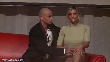 Preview 1 of Monstter Big - threesome fuck orgy on public stage