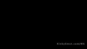 Preview 4 of Old And Youn Man - Lezdom agent whipping tied up blonde