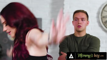 Preview 1 of Sexy Dom Old - MOMMY&#039_S BOY - Playful MILF Jessica Ryan Keeps Making Fun Of Stepson,  Apologizes With Her Wet Pussy