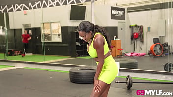 Preview 1 of Xx Moves Com - Fucking the Gym Creep Black Milf Naomi Foxxx