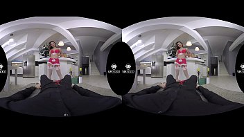 Preview 3 of Teacher With Her Tution Student - 3000girls.com Ultra 4K VR Happy Holidays Santas lil&#039_ helper ft. Rosaline