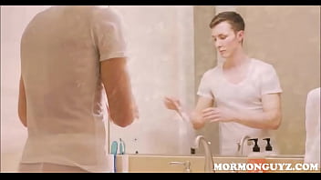 Preview 1 of Girls In Trouble5 - Mormon Twink Mastubates To Roommate In Shower