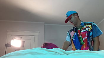 Preview 3 of Two Babe One Guy - Artist Fucks Trans in Chastity