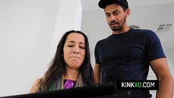 Preview 1 of Best American Xxx Videos - Skinny babe Freya von Doom takes a huge black cock