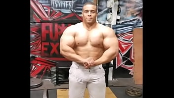 Preview 4 of August Ames With Jordi - beefymuscle.com - Mindblowing muscle bull flexing
