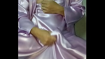 Preview 3 of Clas Of Anal - cd satin nightgown